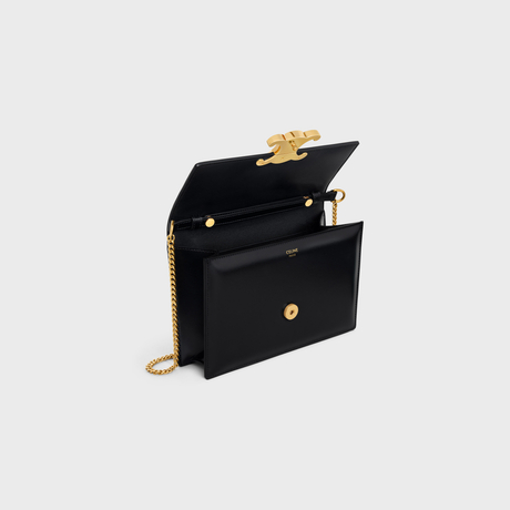 CLUTCH SOIR IN SHINY CALFSKIN BLACK - Image 4